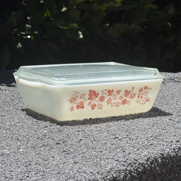 Vintage Pyrex Pink Gooseberry Refrigerator Dish 503 w/Lid 503C - 1 1/2 Qt - Picture 1 of 12